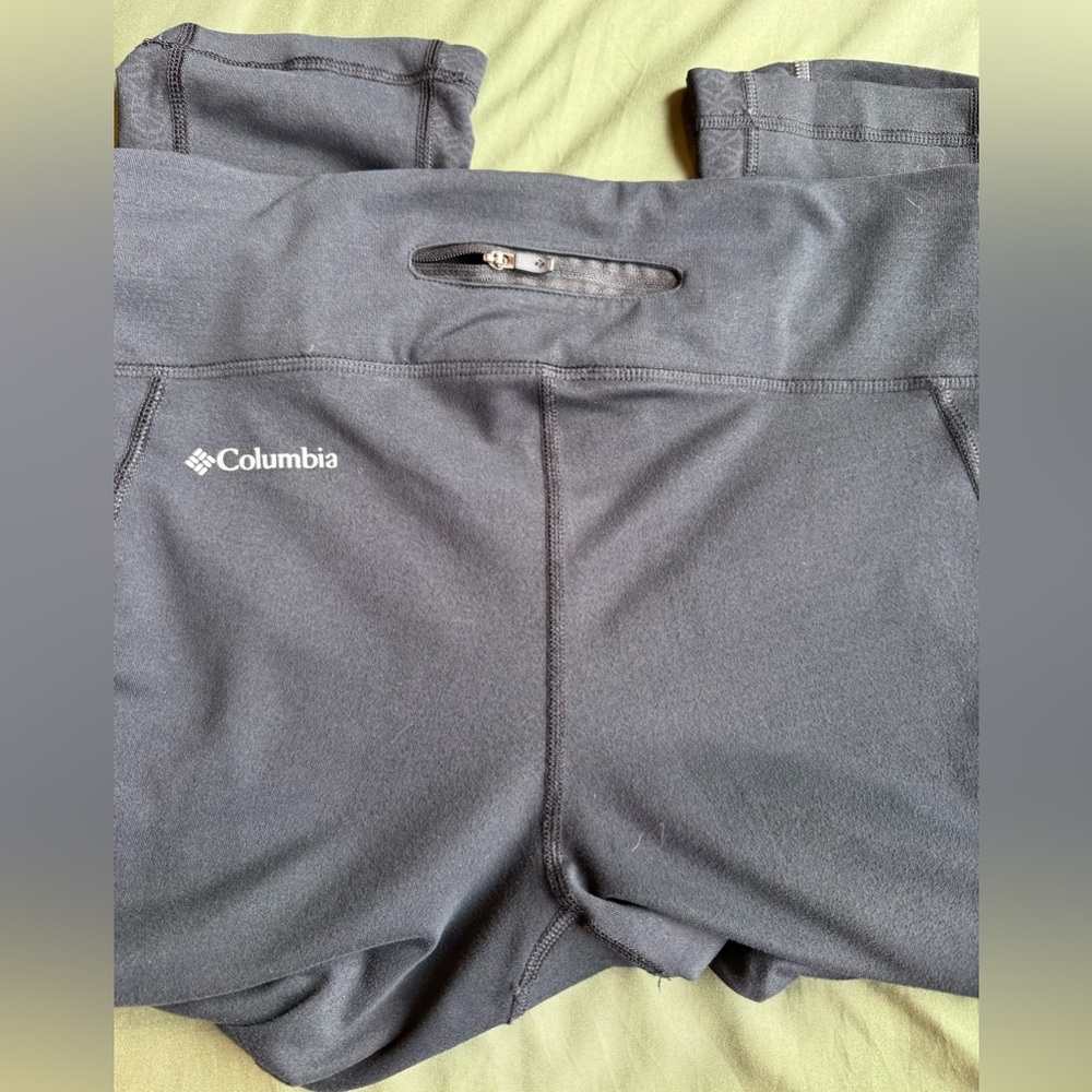 COLUMBIA WOMENS CAPRI ATHLETIC LEGGINS -BLACK